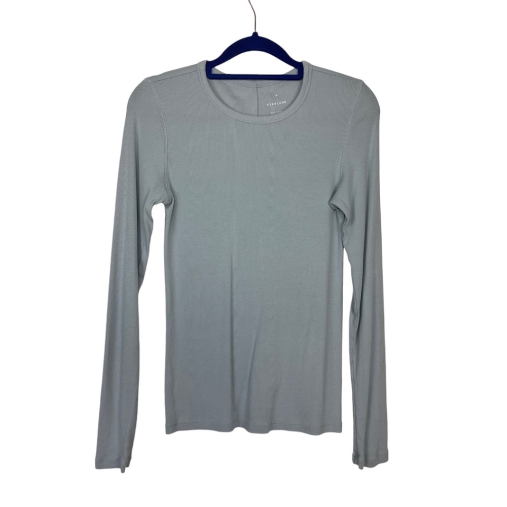 EVERLANE Ribbed Long Sleeve Tee medium